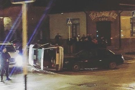 В Краснодаре «десятка» протаранила автомобиль полиции